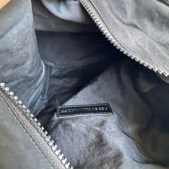 Rebecca Minkoff Julian Backpack Black Nylon & Leather Sling Bag Purse Dirty Girl - Picture 11 of 12